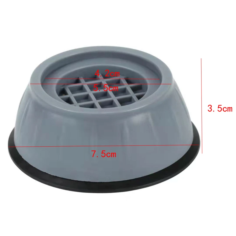 

4Pcs Washing Machine Anti-vibration Mute Protection Mat Universal Anti-skid Foot Pad Dryer Bath Mats Bathroom Tool