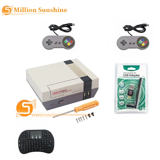 Новый и оригинальный чехол Raspberry Pi 3 NESPi + 2 игровых планшета беспроводная сетевая