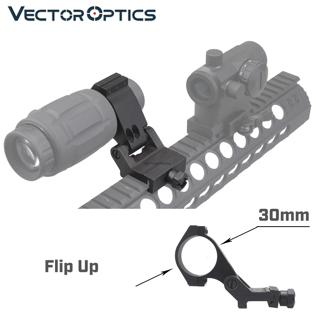 

Vector Optics30mm Flip to Side Picatinny Steel Mount Ring