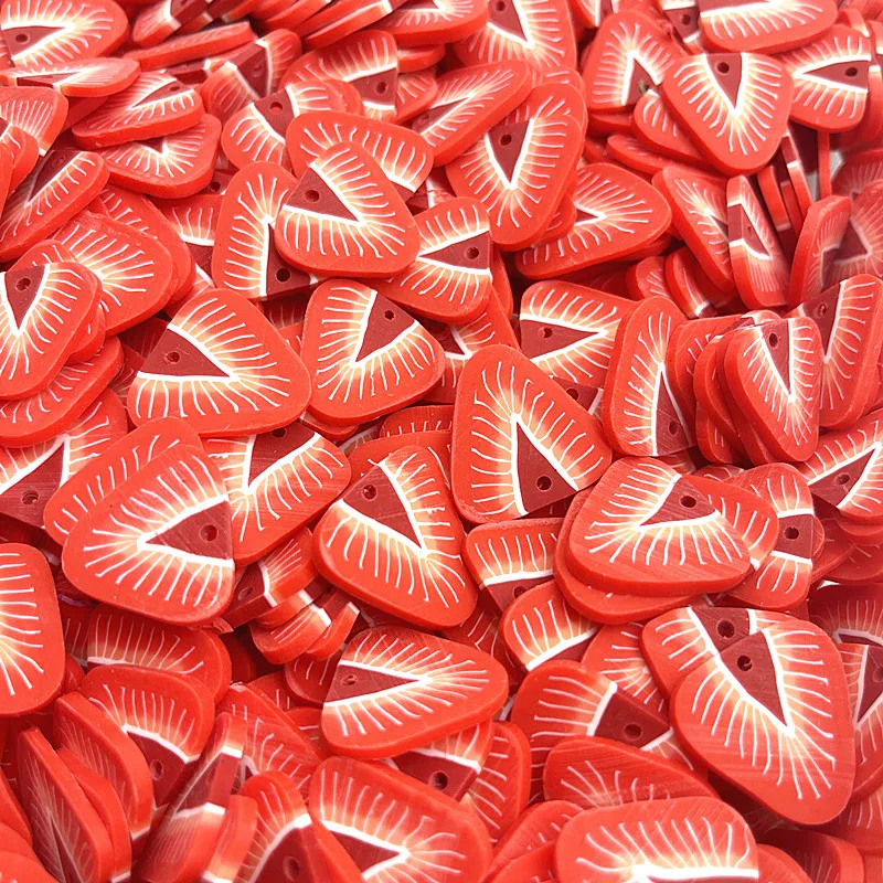 

15pcs 20mm Color Fruit/flowers Beads Flakes Polymer Clay Spacer Beads for Jewelry Making DIY Earring Necklace Bracelet #04