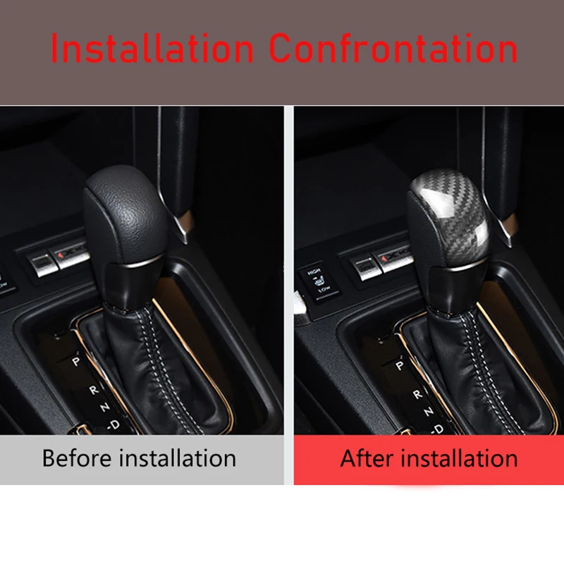 

Car Carbon Fiber Gear Shift Knob Head Cover Sticker Interior Decorations for Subaru Forester 2013-2018 Car Styling