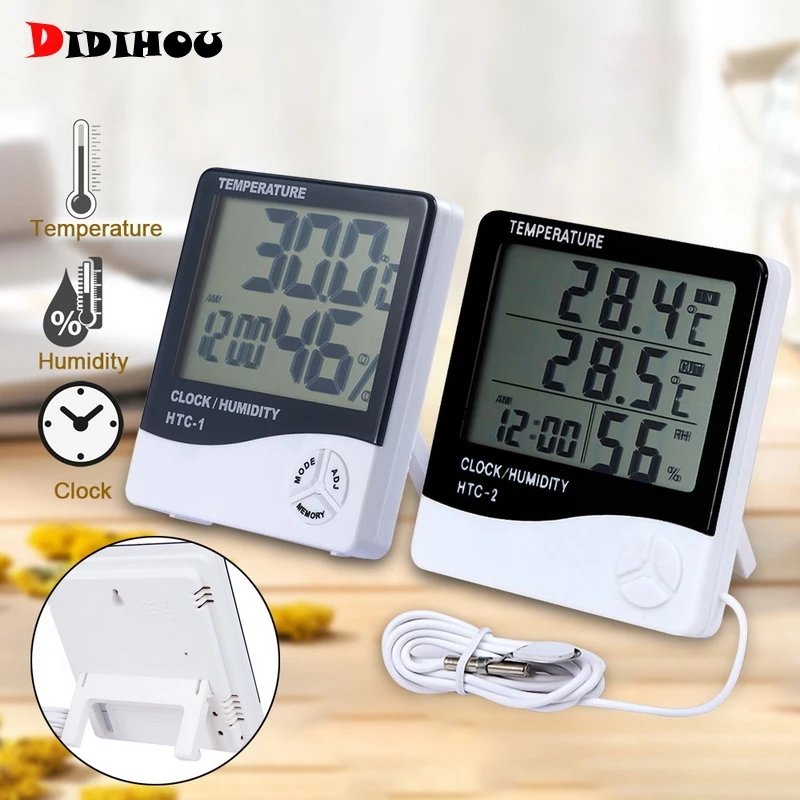 Junejour Крытый Открытый Цифровой термометр гигрометр с ЖК дисплеем Измеритель