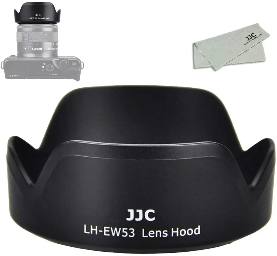 

JJC EW-53 Lens Hood Shade for Canon RF-S 18-45mm F4.5-6.3 IS STM Lens for Canon EOS M50 Mark II M5 M50 M6 Mark II M200 M100 M10