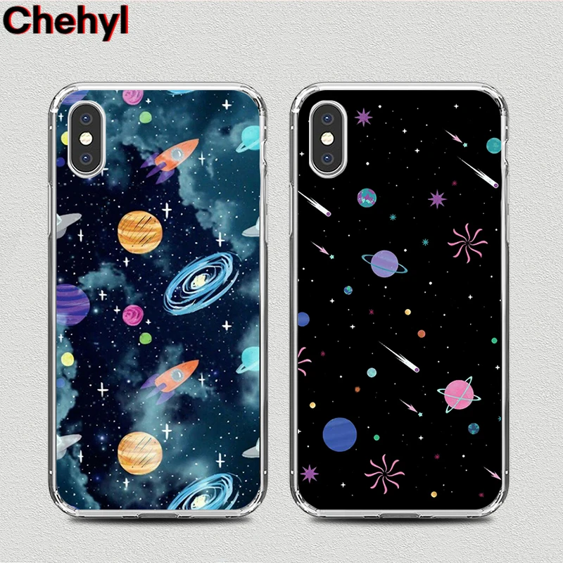 Роскошные Чехлы для мобильных телефонов Universe IPhone 11 8 7 6s Plus X XS MAX XR Starry Sky мягкие
