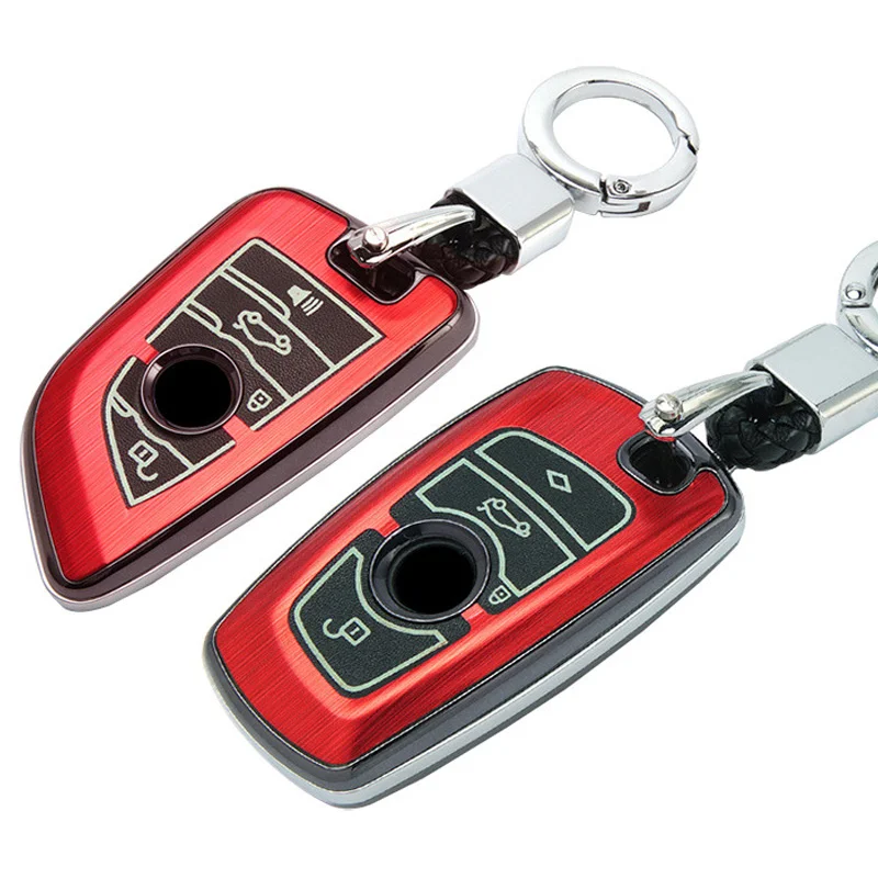 

For Bmw 1 3 5 7 Series Car Key Case X1 X3 X4 X5 F15 X6 F16 G30 Smart Key Cover Fob Keychain Ring Protection Holder Accessories