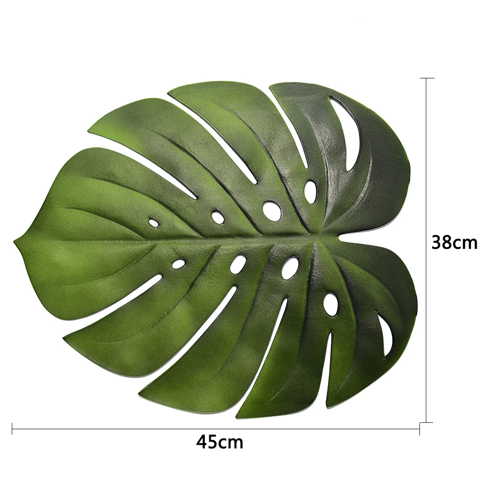 EVA зеленые подставки в форме листьев ПВХ салфетки для кухонного стола