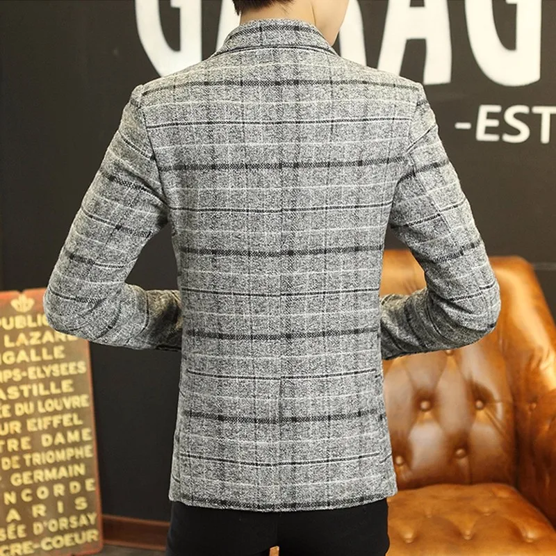 Осенний Новый мужской костюм для отдыха пальто выращивания морали шерстяные
