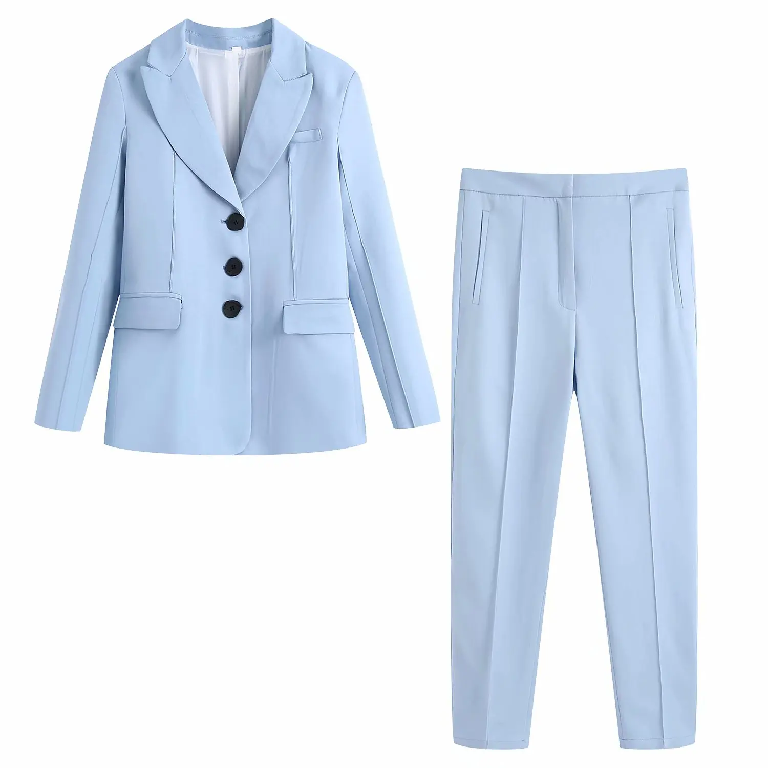 

2021 2 piece set Women Blazer and Trousers Elegant High Fashion Chic Lady Women Outfit Blazer set Pants Suit ensemble femme