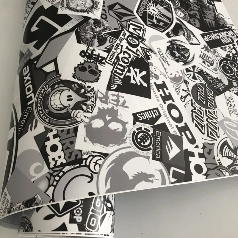 

100/150/200/300X50CM Sticker Bomb Vinyl Car Sticker Bomb Wrap JDM Cartoon Laptop Wall Motorcycle Scooter Decal Film