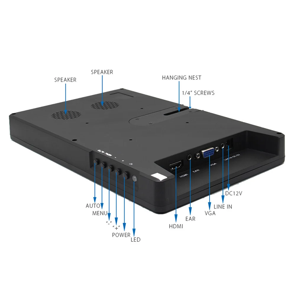 10 дюймов FHD 1080P портативный монитор HDMI PS3 PS4 Xbo x360 1080P ips ЖК-СВЕТОДИОДНЫЙ монитор для Raspberry Pi/Mac mini/Will U