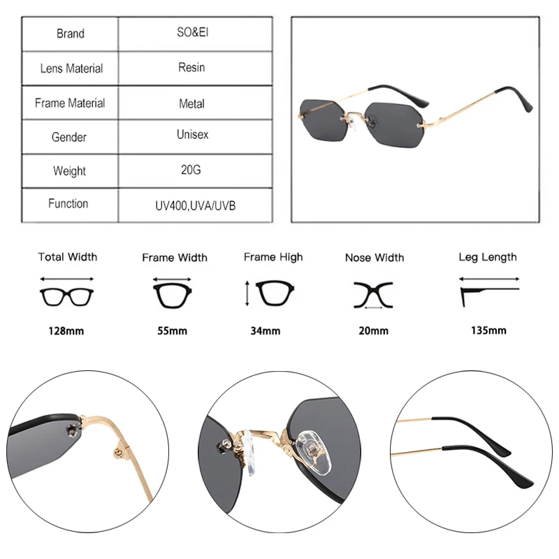 Солнцезащитные очки SO &amp EI для мужчин и женщин модные многогранные квадратные