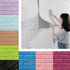 70*77 см наклейки на кирпичные стены DIY 3D ПЭ пена панели обоев декорация для комнаты украшение из камня тисненая самодельная 3D кирпичная стена