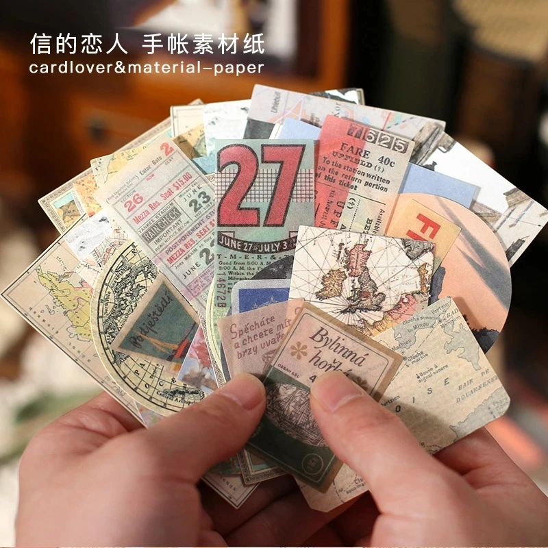 

Стикеры бумажные в стиле ретро для путешествий, 30 цветов