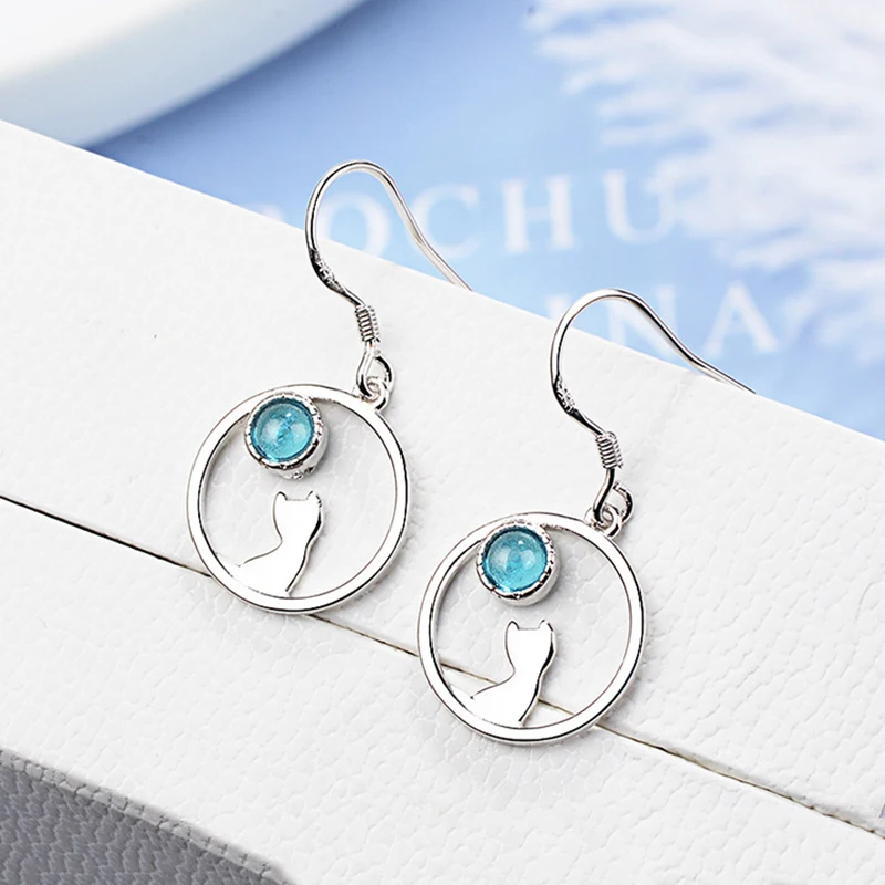 MEETSOFT серебро 925 пробы гипоаллергенные серьги-капли для женщин модный дизайн