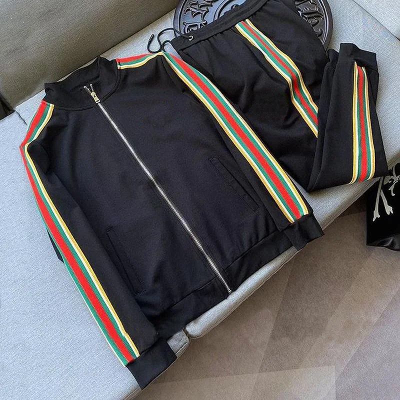 

Спортивный костюм мужской, из двух предметов, топ и штаны, спортивный костюм с буквенным принтом, 2021, размера плюс, спортивные комплекты