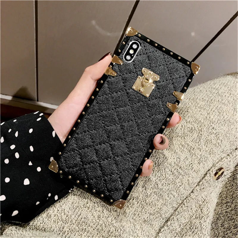 Stylish square sheepskin phone case for VIVO X9 X9S X20 X20P X21Y79 Y75 X7 Y85 X23 Shockproof Plus FUNDA |