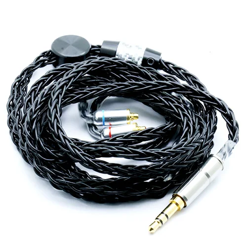 RTC1189 1,2 M 1,0 мм x 8 Core HIFI посеребренный обновленный кабель 3,5/2,5 Разъем MMCX/2Pin разъем для улучшения глубины саундстажа и присутствия - Цвет: RTC1189