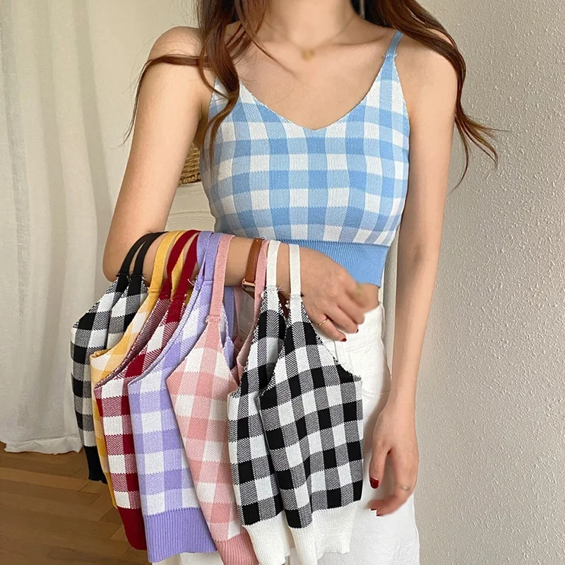 Женские сексуальные укороченные топы с V-образным вырезом милый Вязаный топ