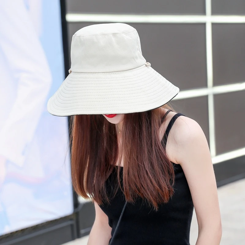

Sun Hat Summer Foldable Bucket Hat for women Outdoor Sunscreen Cotton Fishing Hunting Cap Anti-UV wide brim bucket Sun hat