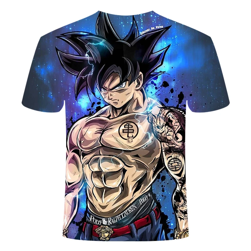 Новая мужская футболка Летняя модная детская футболка с 3d принтом Dragon Ball DBZ Bulma Super Saiyan vegeta футболка с японским аниме