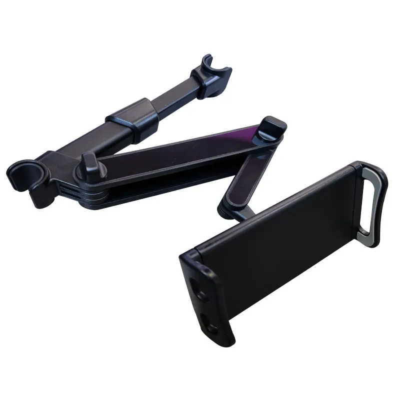 Extensible black Гибкая Автомобильная подушка с поворотом на 360 градусов для iPad, держатель для мобильного телефона, подставка для планшета на заднее сиденье, подголовник, кронштейн, 4-11 дюймов - Цвет: Extensible black