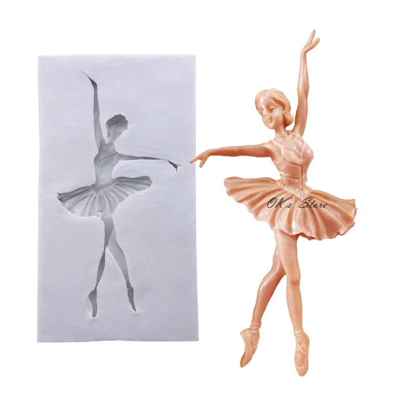 

Танцующая девочка, балетная танцовщица, силиконовая форма, искусственная фотография