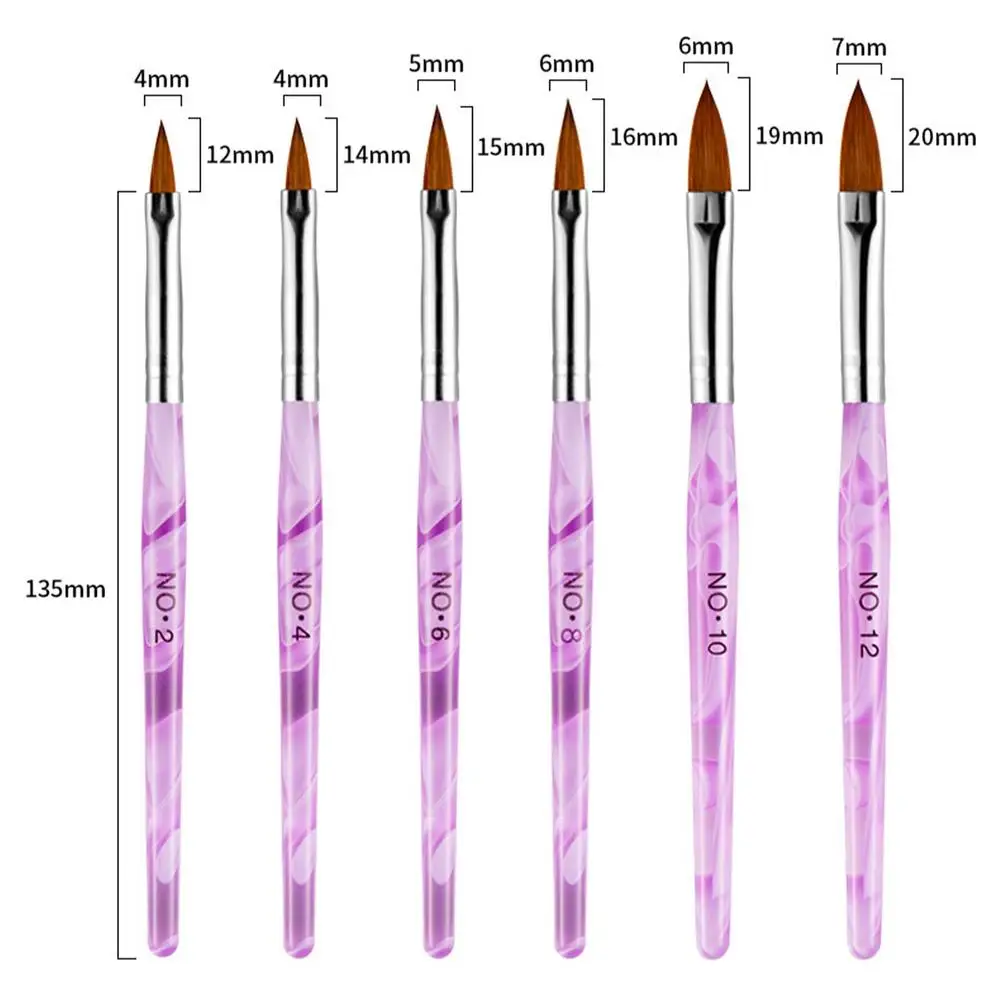

6pcs Nail Painting Brush Pen Set Nail Brushes Dotting Pen Manicure Nail Polishing Painting Brush Pen Nail Art Accessories