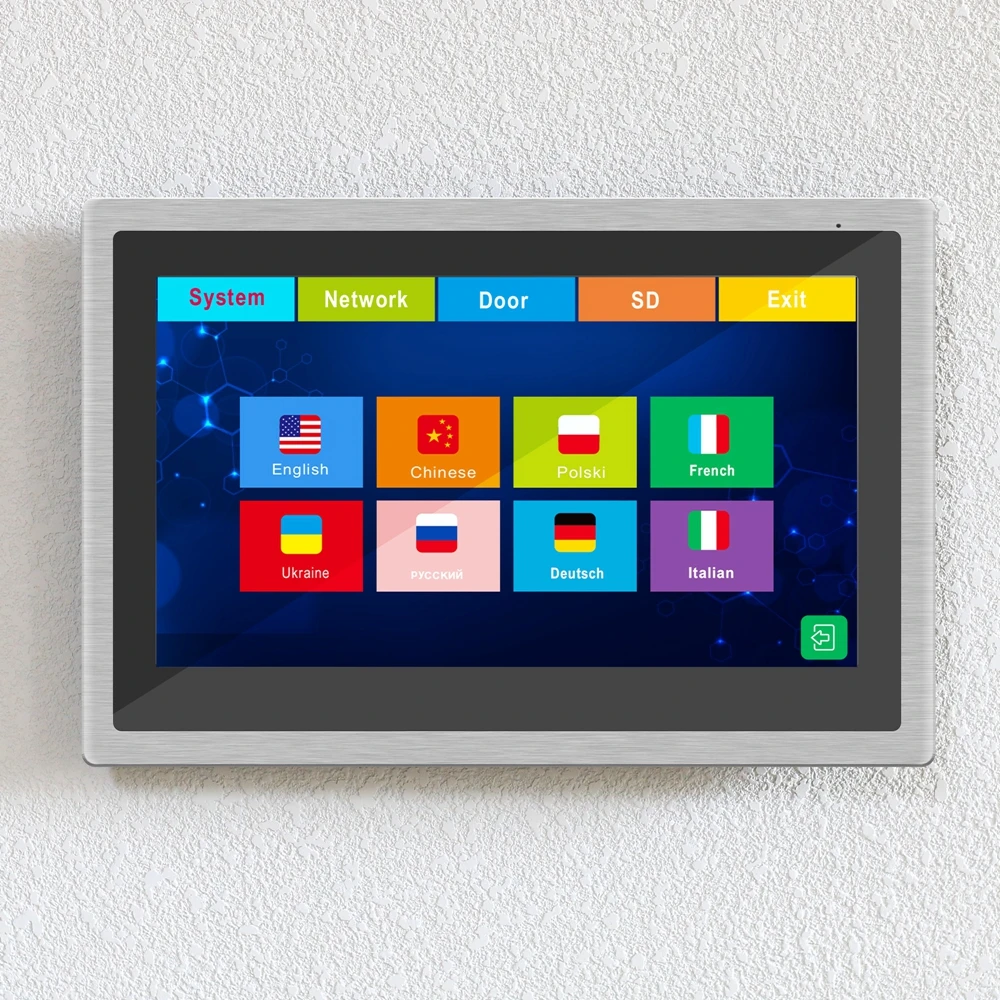 Анкоки WiFi видео дверной звонок 10 дюймов IP домофон с 1080P и 3 камеры вспомогательный