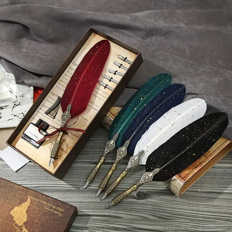 Английский Calligrap перо набор винтажная рекламная Подарочная чернильная ручка Dip