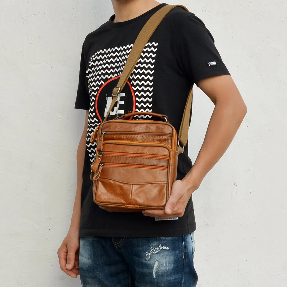 Мягкие сумки из натуральной кожи мужская кожаная деловая сумка-мессенджер