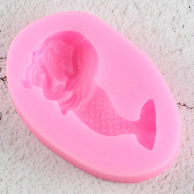 Силиконовые формы Русалочка сделай сам для украшения торта из помадки