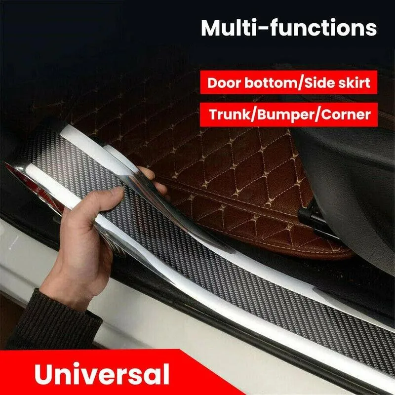 1 м Защитная пленка для порога автомобиля протектор бампера 3D углеродная