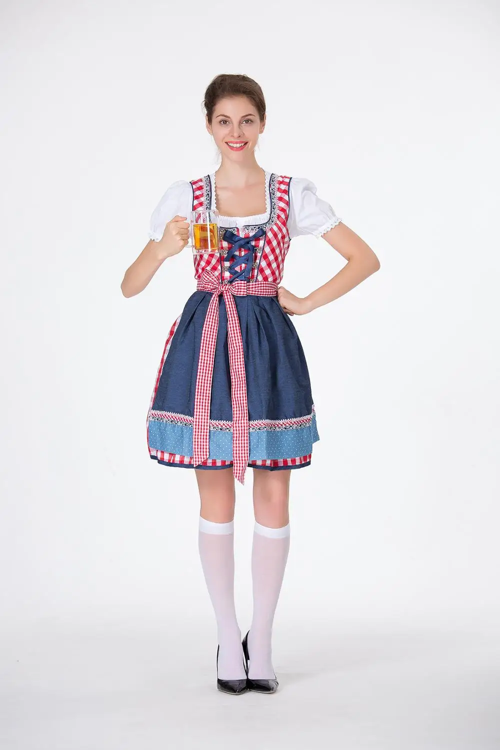 Немецкое Платье Dirndl для Октоберфеста баварское пивное платье наряд горничной |