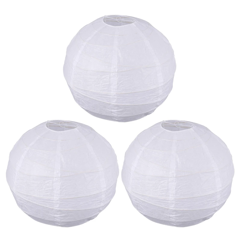 

3X подвесной абажур, белый, бумага, 45X45X45 см
