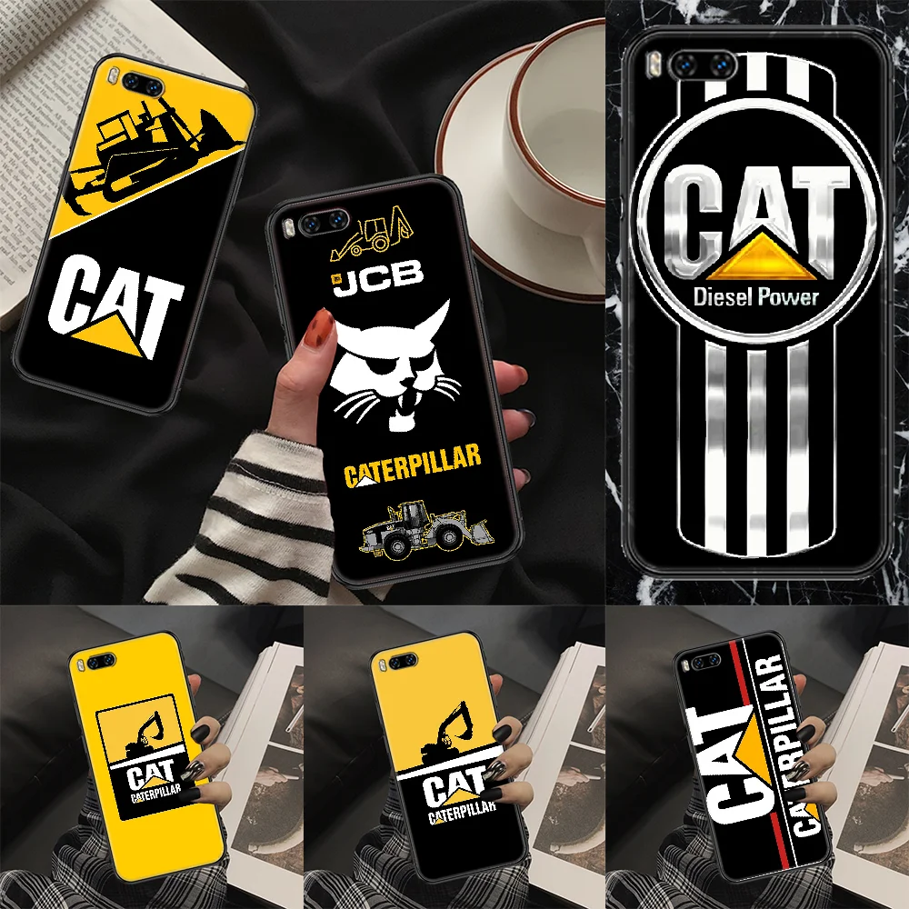 

Excavator Cat Phone case For Xiaomi Mi Max Note 3 A2 A3 8 9 9T 10 Lite Pro Ultra black tpu bumper silicone coque pretty shell