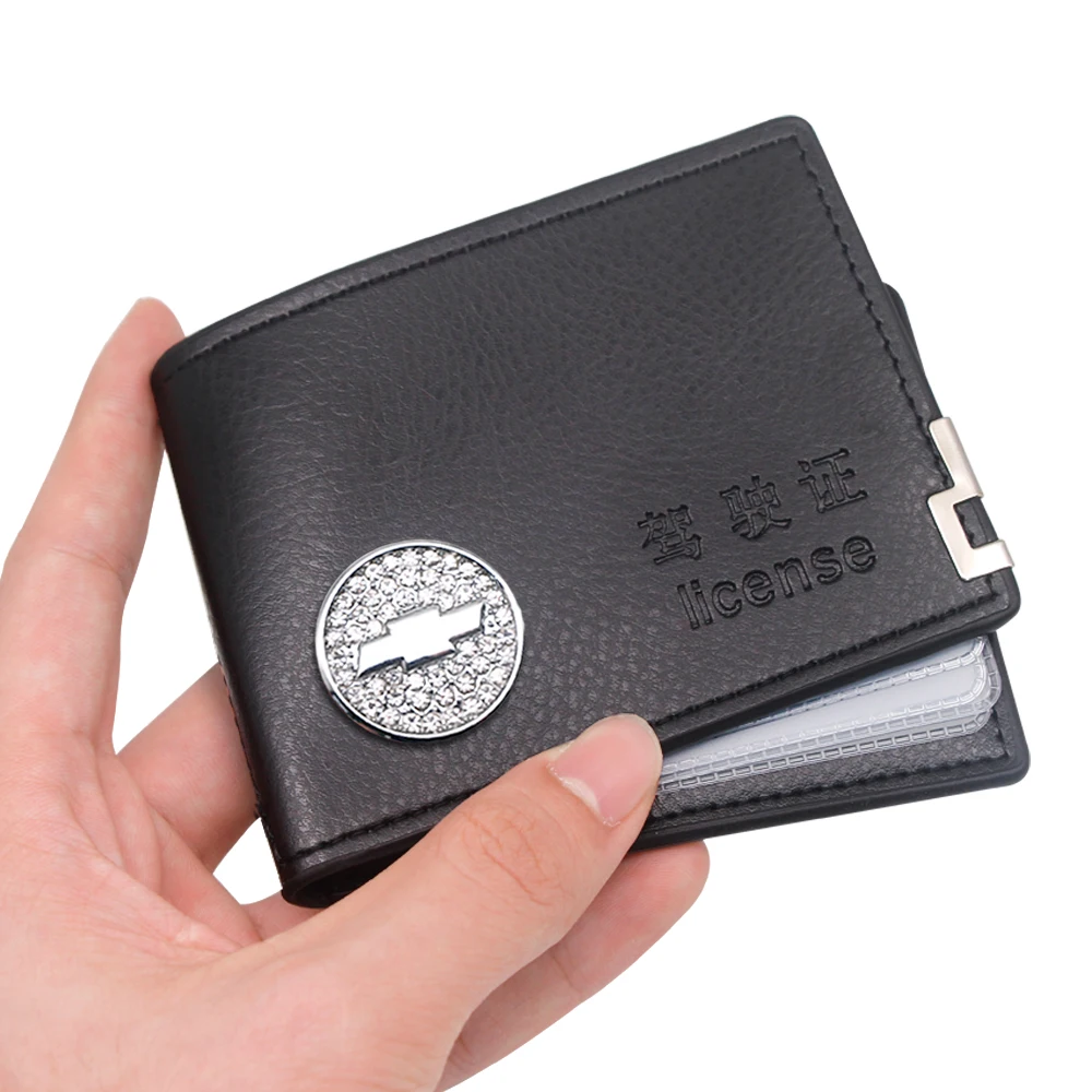 

1PC Car Driver License Leather Passport Cover Credit Id Card Holder for Chevrolet Cruze Captiva Lacetti Spark Aveo Orlando Epica
