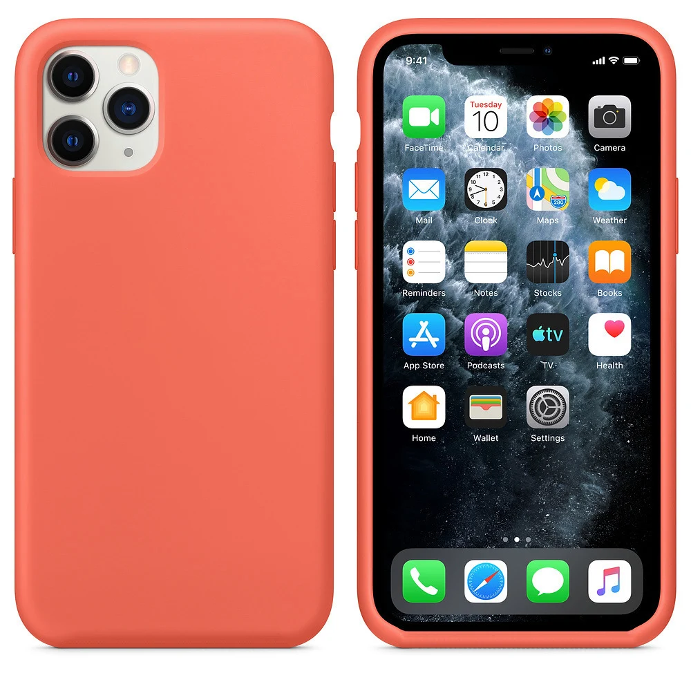 Clementine Чехол для iPhone 11 Pro Max 6 S 6 S 7 8 Plus X R XR XS Max чехол мягкий жидкий силиконовый роскошный милый чехол для iPhone11 11Pro - Цвет: Clementine