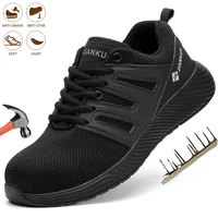 men safety shoes puncture proof steel toe work sneakers indestructible lightweight breathable outdoor protection boot