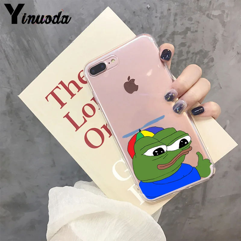 Yinuoda лягушонок Пепе Модный чехол для телефона чехол для iphone 8 7 6 6S Plus X XS max 10 5 5S SE XR Coque Shell