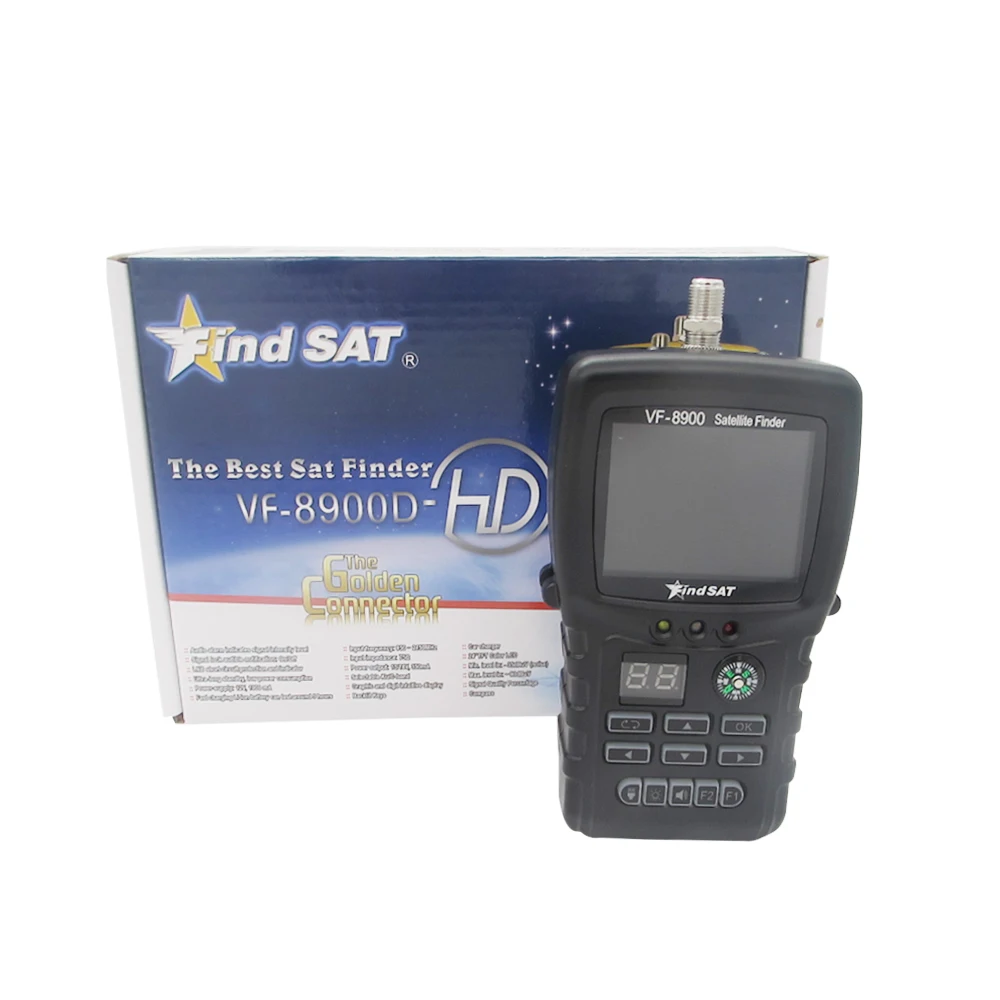 VF-8900 DVB-S2 спутниковый искатель 1000mA Батарея MPEG4 поисковик спутников, счетчик VF-6800 HD цифровой Satfinder vs gtmedia V8 прибор обнаружения