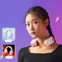 neck massager hanging neck fan cooling cooler heating warmer air conditioner personal cooling heating massage wearable fan