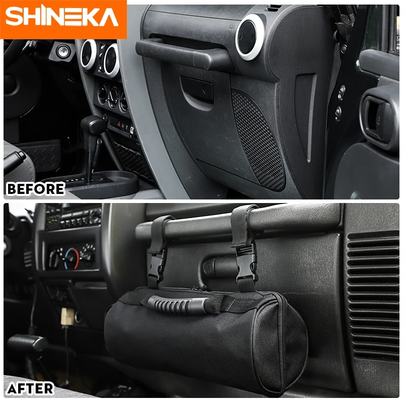 Купить Многофункциональная автомобильная сумка SHINEKA для хранения, органайзер для Jeep Wrangler YJ CJ TJ JK JL Copilot