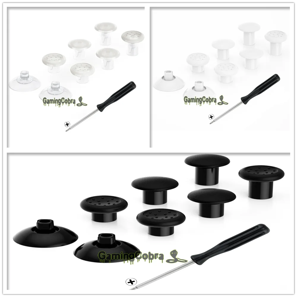 

eXtremeRate Interchangeable Ergonomic Thumbsticks for NS Switch Pro Controller with 3 Grips Adjustable Joystick