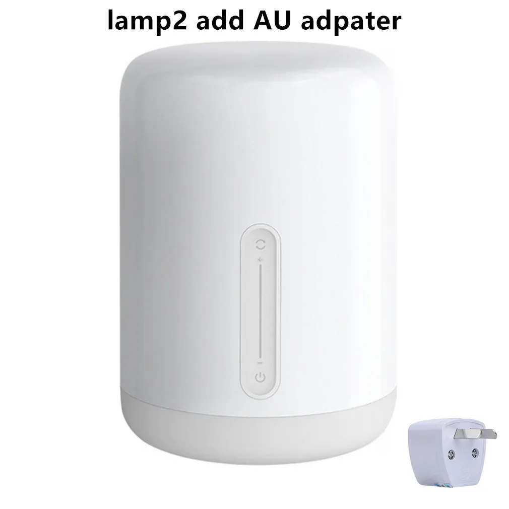 lamp2 add AU adpater Xiao mi jia прикроватная лампа 2 умный Стол СВЕТОДИОДНЫЙ Свет Голосовое управление сенсорный выключатель mi home app светодиодный светильник для Apple Homekit Siri - Цвет: lamp2 add AU adpater