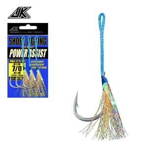 JK Бесплатная доставка 30 50 70 90 глубокий рыболовный крючок с голубой PE линии 4x сильный рыболовный крючок с заусенцем лодка рыбалка рыболовный крючок