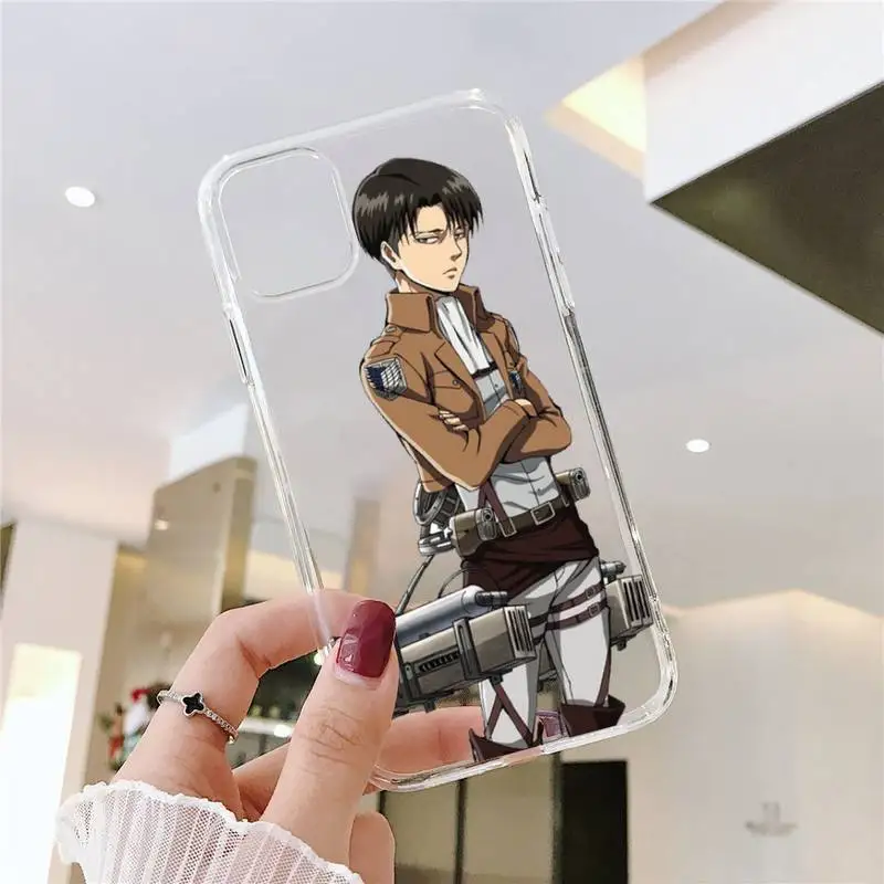 

Attack On Titan Phone Case For iphone 12 11 8 7 6s 6 5 5s 5c se plus mini x xs xr pro max Transparent soft