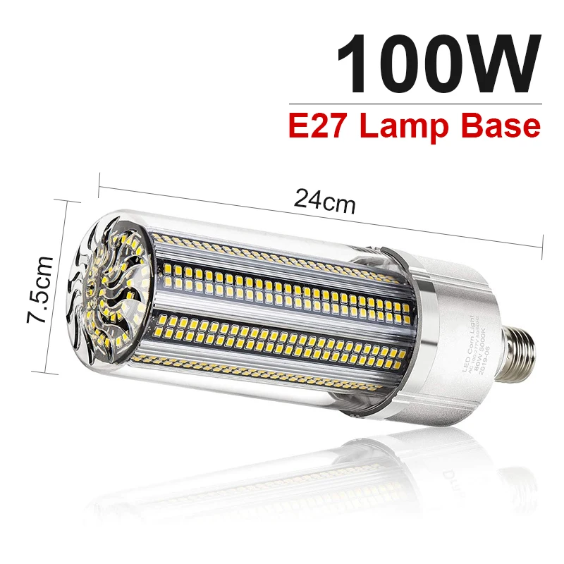 100W E27 Goodland светодиодный светильник-кукуруза E39 E40 Светодиодный светильник-кукуруза 50 Вт 120 Вт 200 Вт Светодиодный светильник 110 В 220 в E27 алюминиевый для склада заводского подвала - Испускаемый цвет: 100W E27