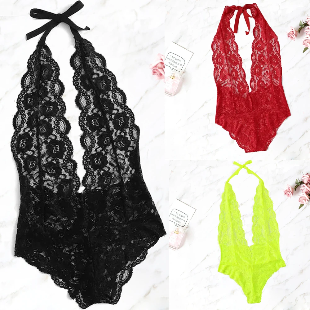 5 видов цветов с v-образным вырезом сексуальное эротичное женское белье боди