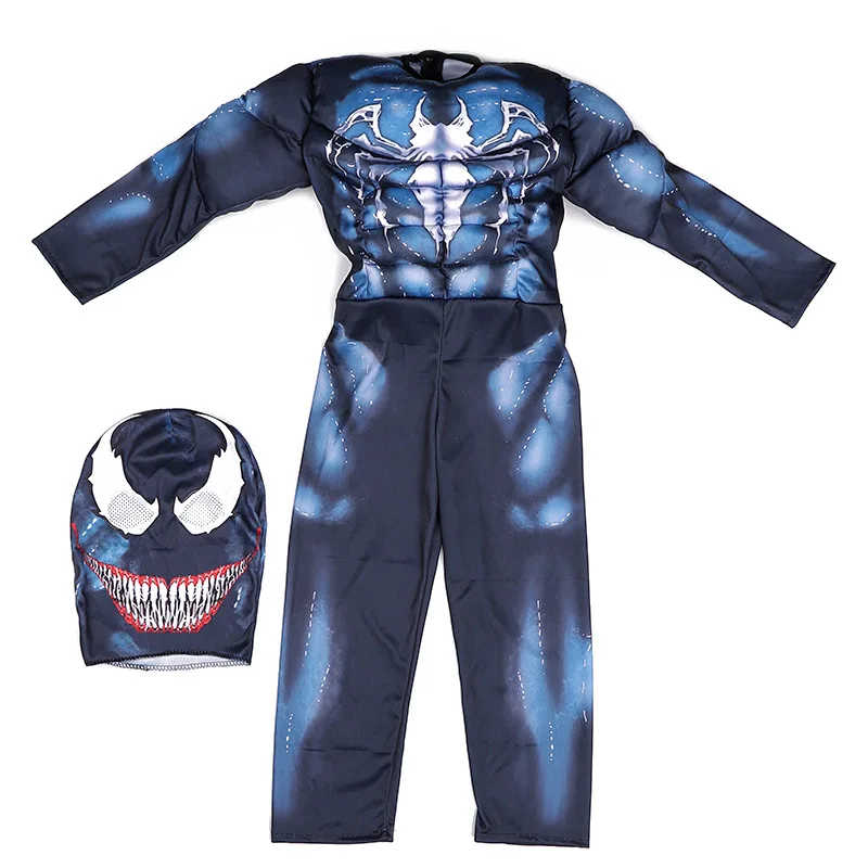 Детский и взрослый Веном Человек-паук супергерой фильм косплей Eddie Brock комбинезон