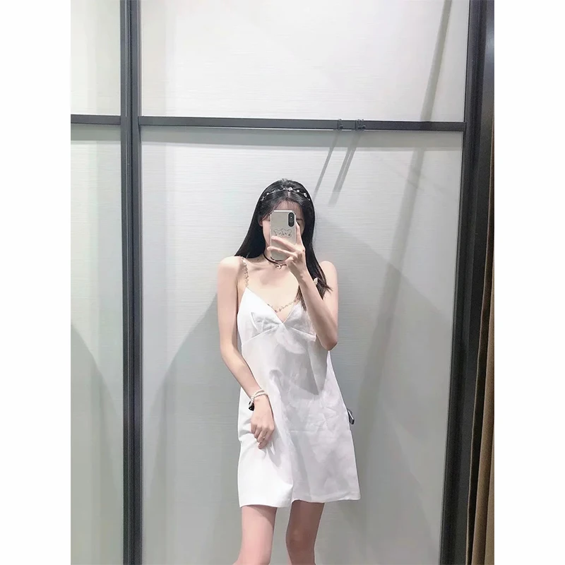 

2021 Fashion Mini-Dress Retro Backless Cross Sexy Women's Dress
